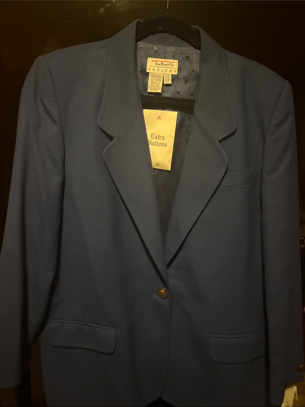 Talbots Navy Single-Button Petites Blazer